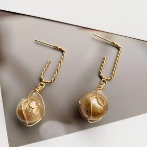14k Gold Filled 925 Sterling Silver Baroque Pearl